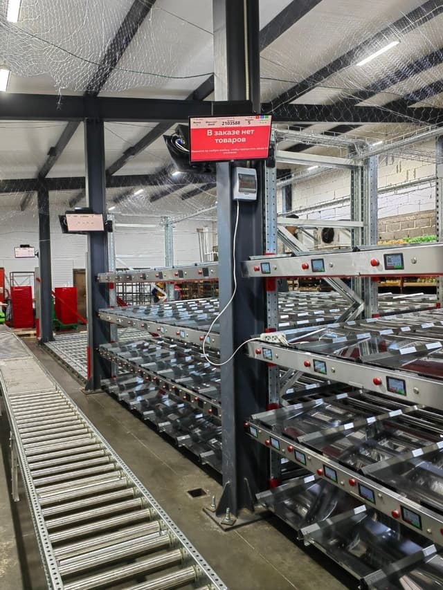 TakeYoursRack display with cells in a warehouse